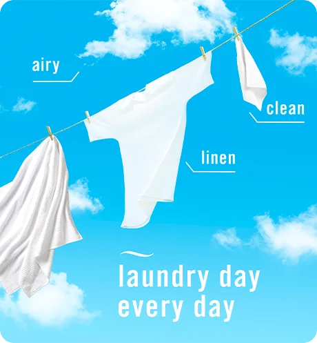 Laundry day every day. Airy, clean, linen.