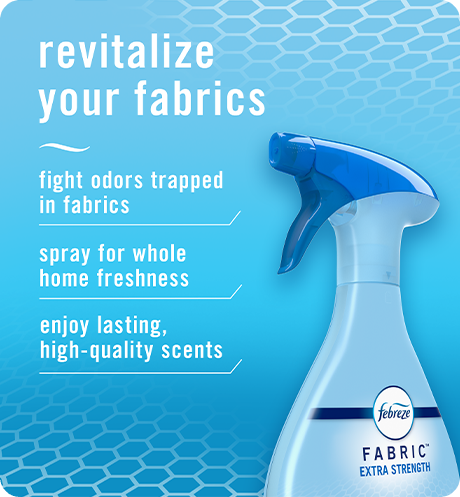Revitalize your fabrics. Fight odors trapped in fabrics. Spray for whole home freshness. Enjoy lasting, high-quality scents.