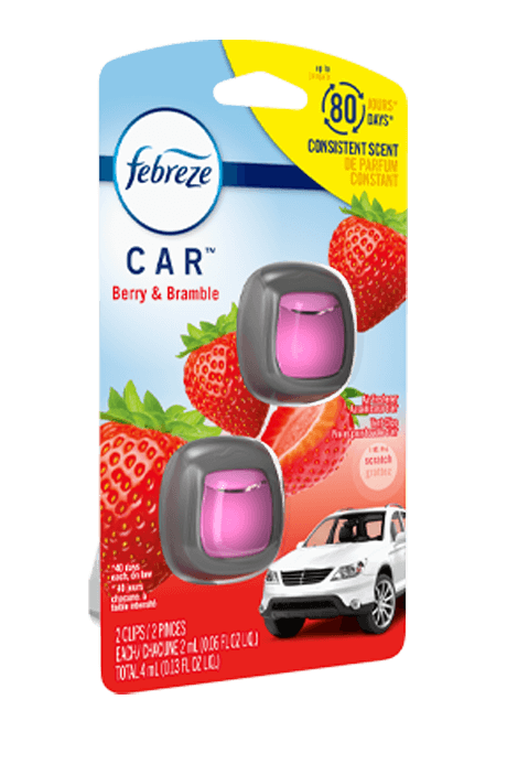 Febreze AUTO Air Freshener Vent Clip Summer Blend Scent, .07 oz. Car Vent  Clip, Pack of 2