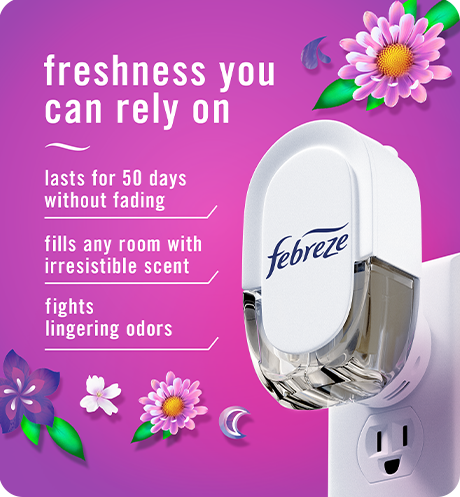 Plug Gain Moonlight Breeze freshness you can rely on. Lasts for 50 days without fading. Fills any room with irresistible scent. Fights lingering odors.