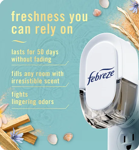 Plug Warm Ocean Breeze freshness you can rely on. Lasts for 50 days without fading. Fills any room with irresistible scent. Fights lingering odors.