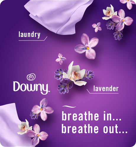 Breath in breath out Downy Calm with laundry and lavender scents.