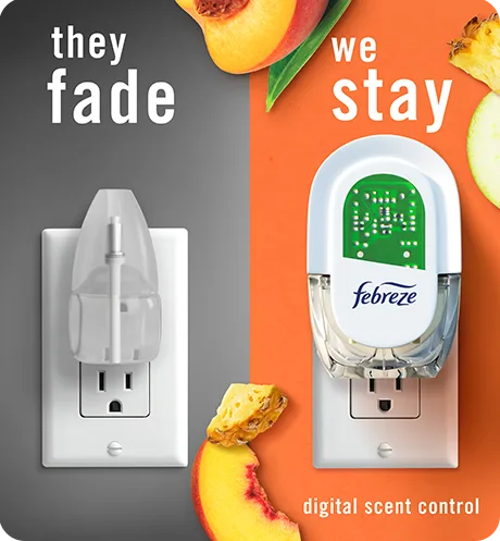 Summer juicy peaches brand comparison, they fade, we stay.