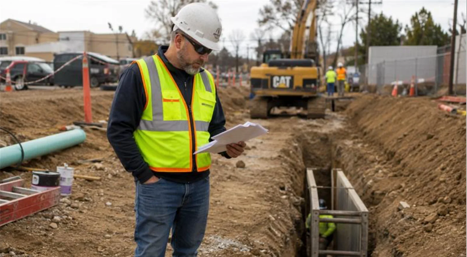 On Site reading of Trench Tab Data