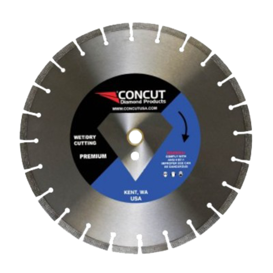 Diamond Concrete Dry Saw Blade: 14 in. x 1 in.