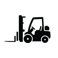 11-15-Foot Straight Mast Forklift - 36,000 Pounds