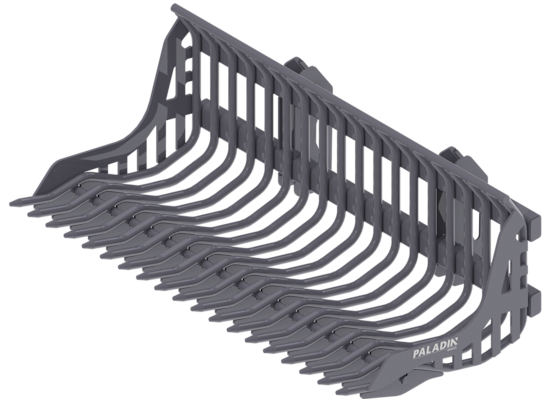 Skid Steer Rock/Root Grapple Bucket: 68 in. to 78 in.
