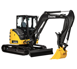 10,500 Pound Mini Excavator With Cab