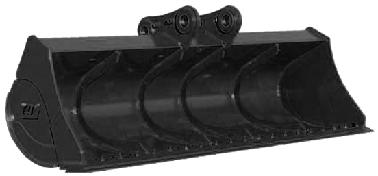 Excavator Pin-On Muck Bucket: 60 in.