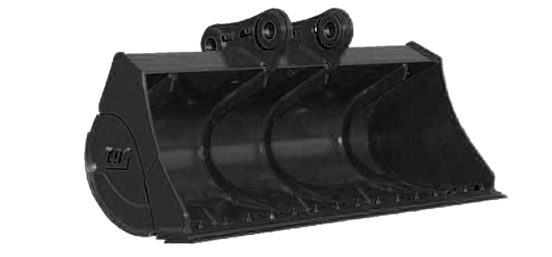 Excavator Pin-On Muck Bucket: 48 in.