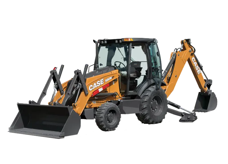 Standard 14-foot 4WD Cabbed Backhoe