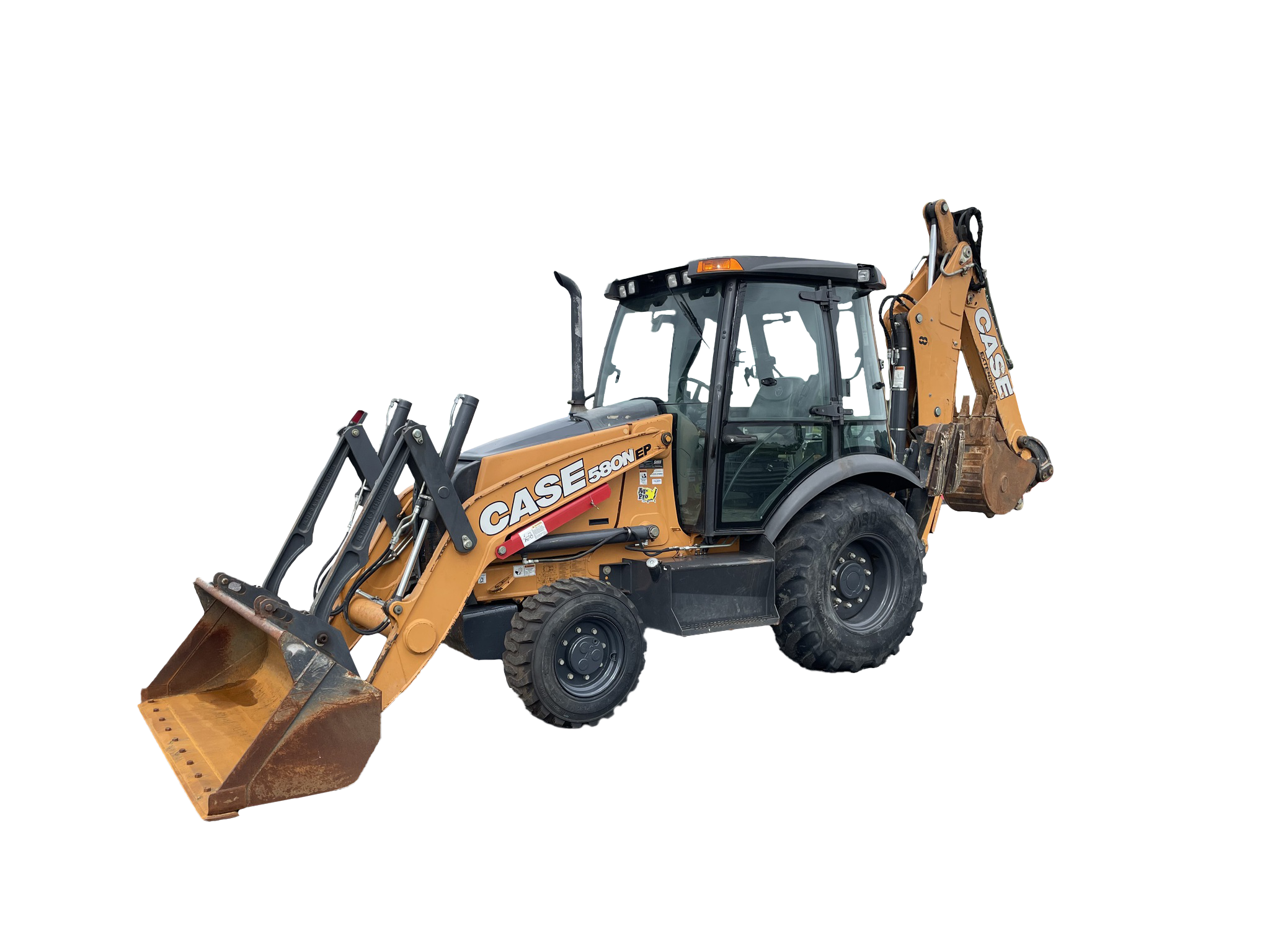 18-Foot 4WD Extendahoe 4-In-1 Cabbed Backhoe