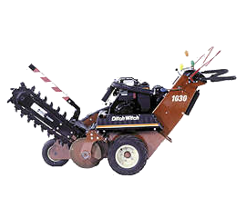 Install fiber, irrigation, or other lines with a walk-behind 24-inch trencher with tires. With a digging depth of 30 inches, these trenchers can cut through difficult ground conditions with ease. They can also fit into narrow spaces with a 35-inch footprint.