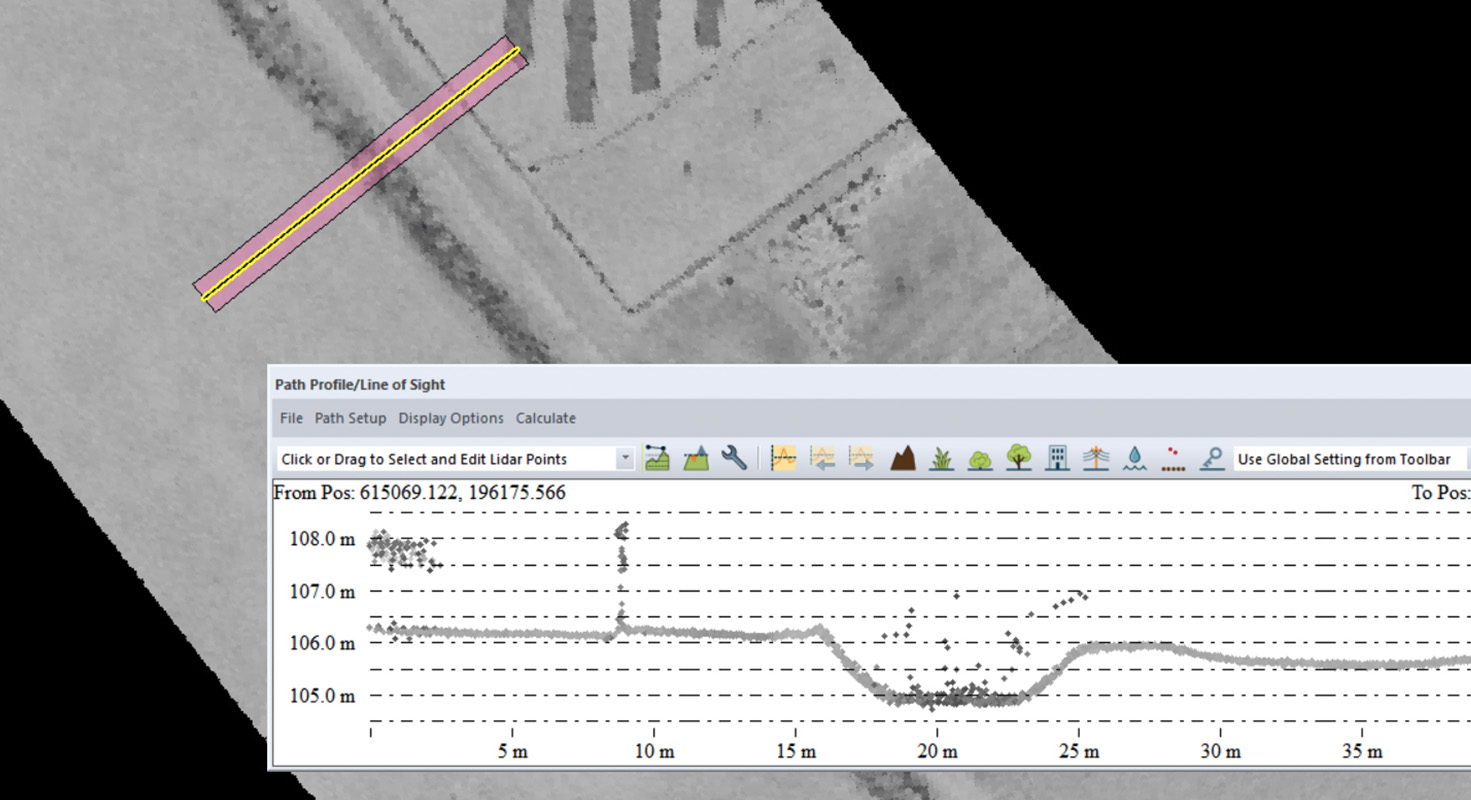 LiDAR pontfelhő használata a vízügyi tervezésben