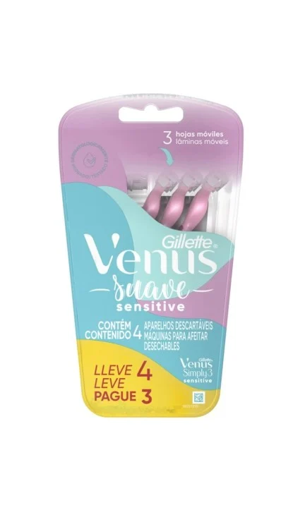 Suave Sensitive Descartáveis 4ct