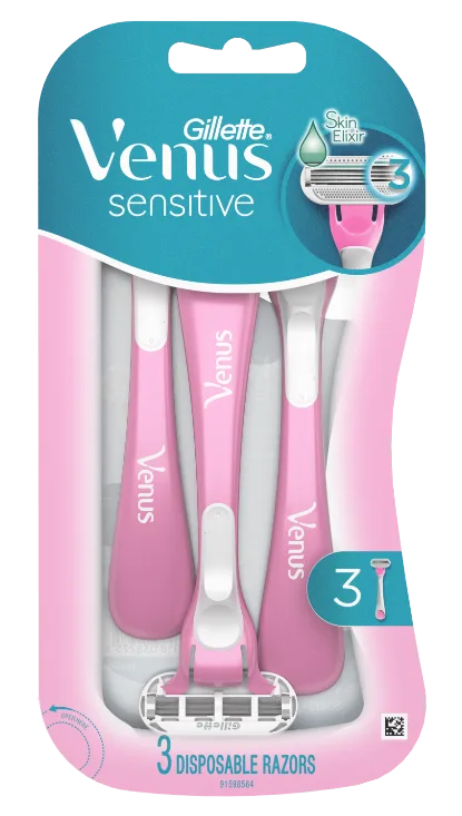 Smooth Sensitive Disposables package of 3 razors