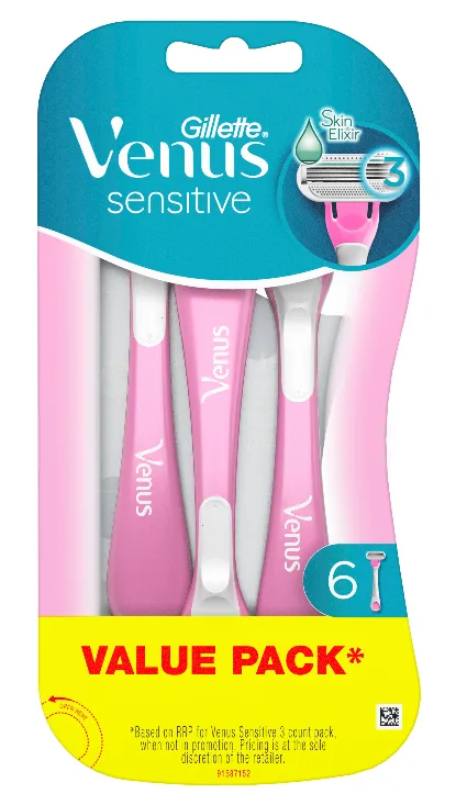Smooth Sensitive Disposables package of 6 razors