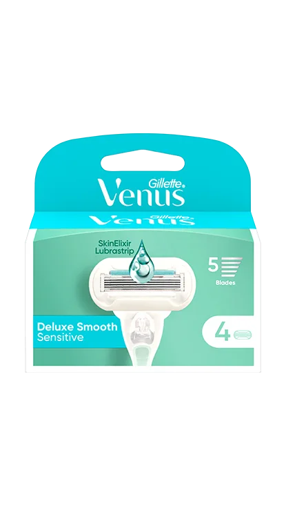 Deluxe Smooth Sensitive Refills, package of 4ct