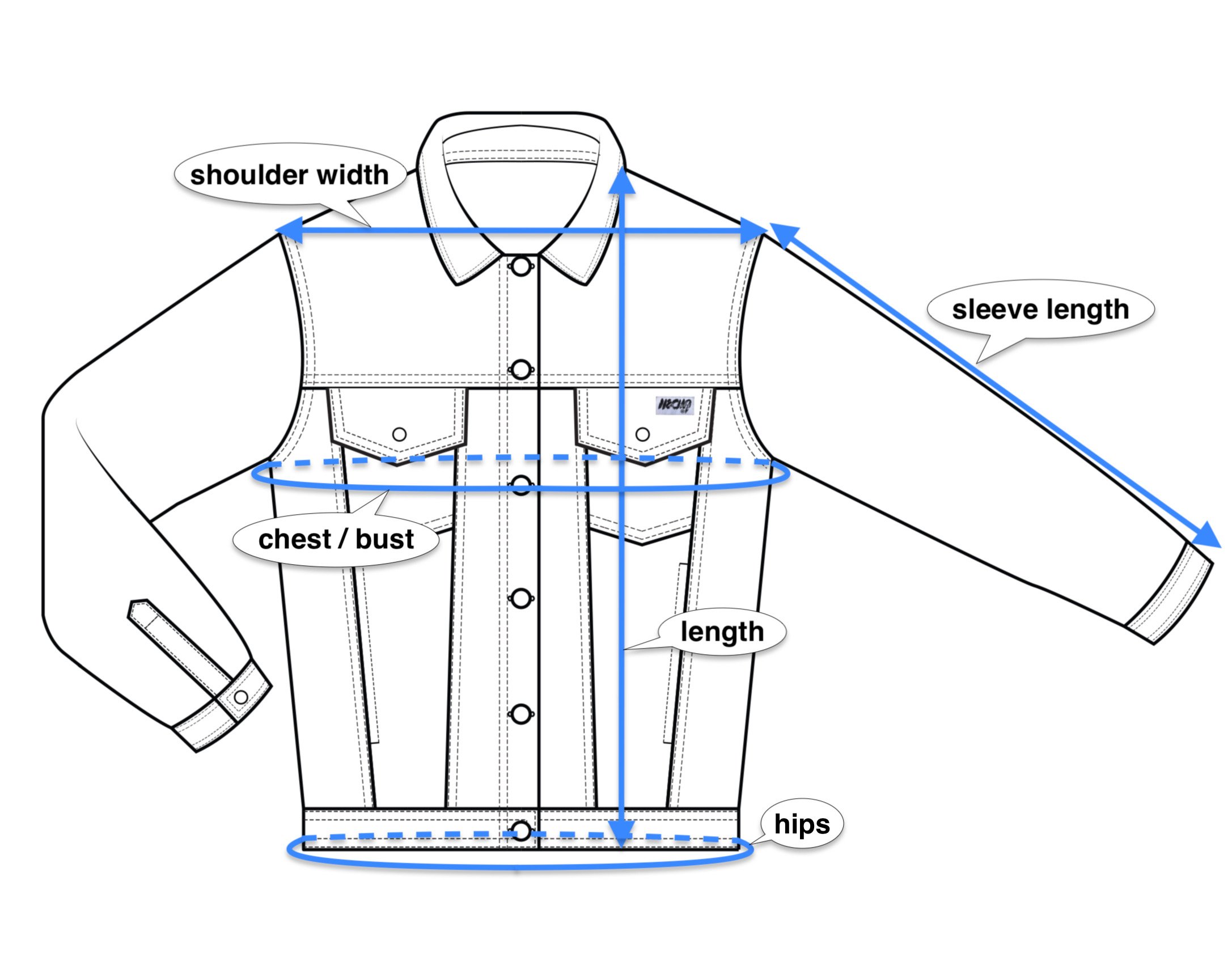 Hue Denim Size Chart