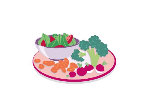 Raw veggies TACO