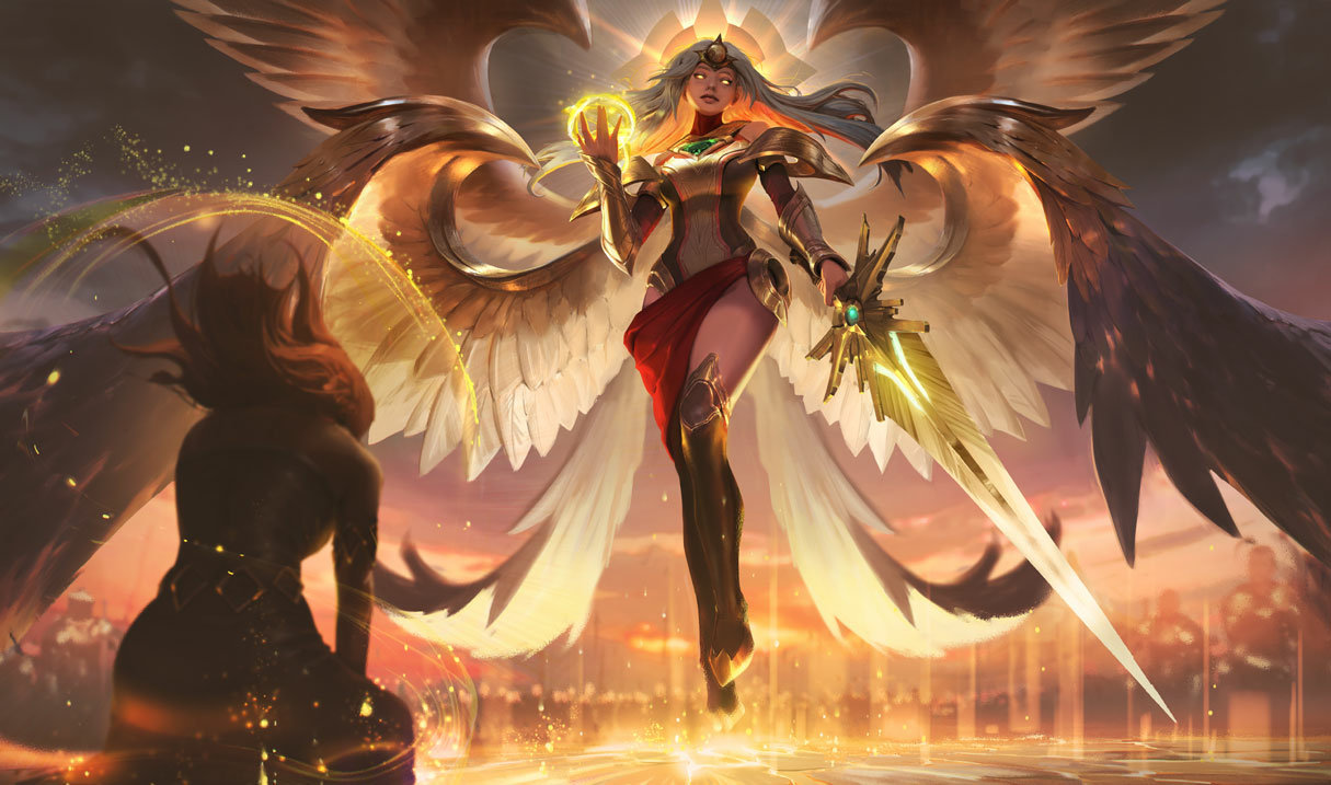 Claiming the crown for the highest URF win rate in 2024 is Kayle, the Righteous Fury Angel. With her arsenal of ranged attacks, utility spells, self-enhancements, and an ultimate that makes her invulnerable, Kayle is beyond overloaded for URF’s frantic pace. Her passive allows her to ascend to a ranged champion by level 11, letting her shred through foes from afar.