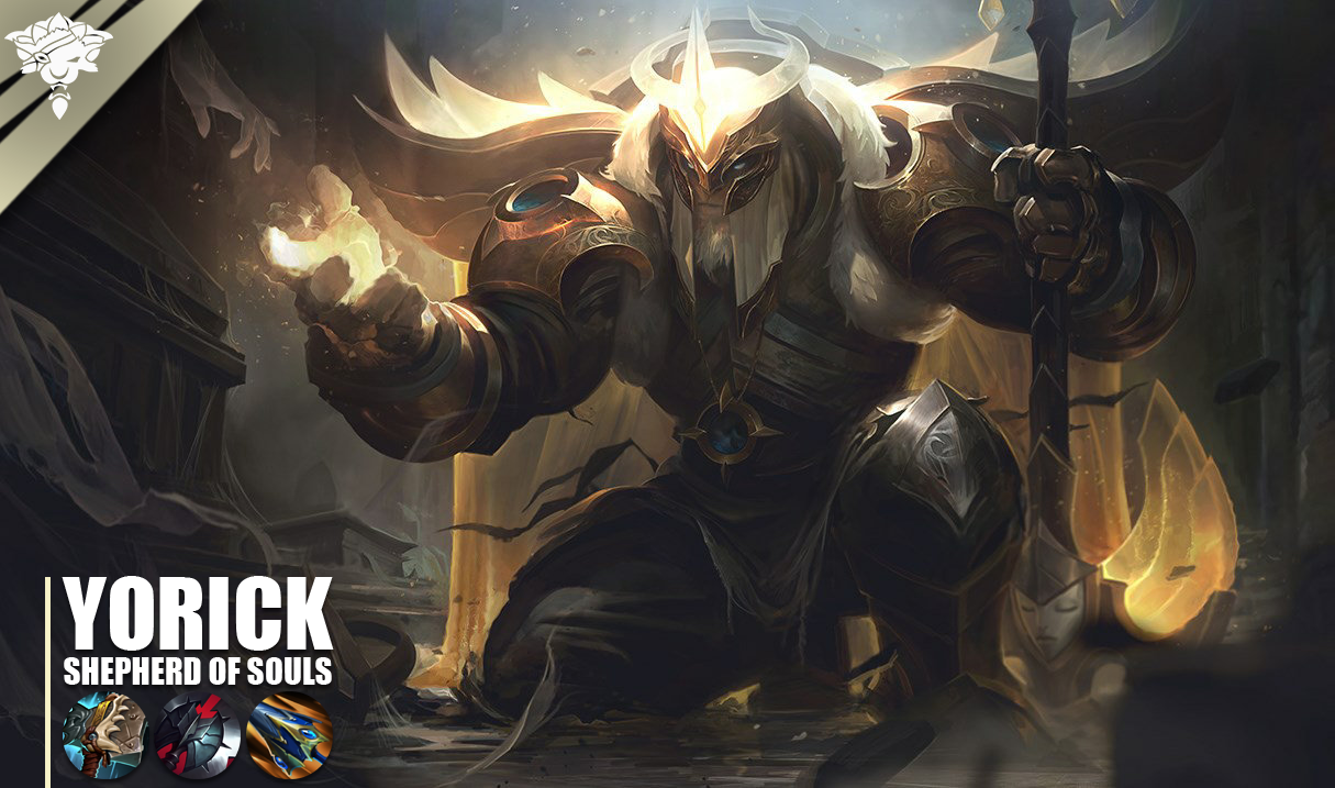 Yorick's core build of Hullbreaker, Black Cleaver, and Sundered Sky turns him into an unkillable raid boss. Once he gets rolling, simply clearing the waves isn't enough - you'll need to send multiple bodies his way. And even then, it's already too late...the Maiden
