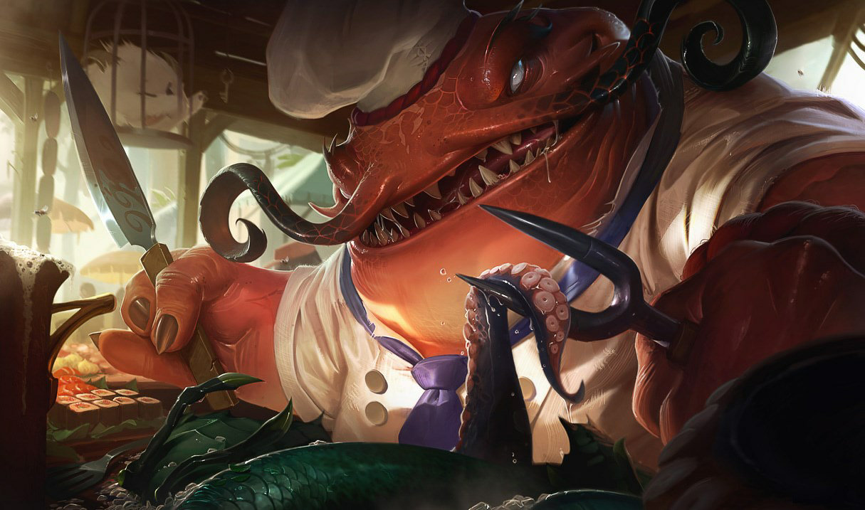 Anchoring our best support for smolder list at #5 with his 48.7% win rate is Tahm Kench, the River King.