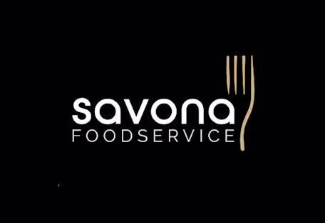 Savona Foodservice logo on a black background