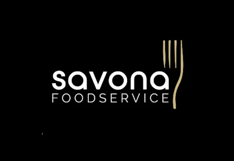 Savona Foodservice logo on a black background