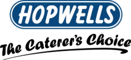 Hopwells logo in blue and white