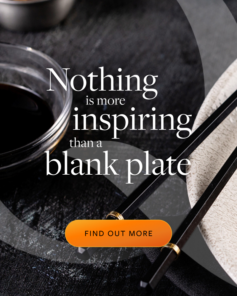 Closer up of chopsticks and soy sauce with text overlayed