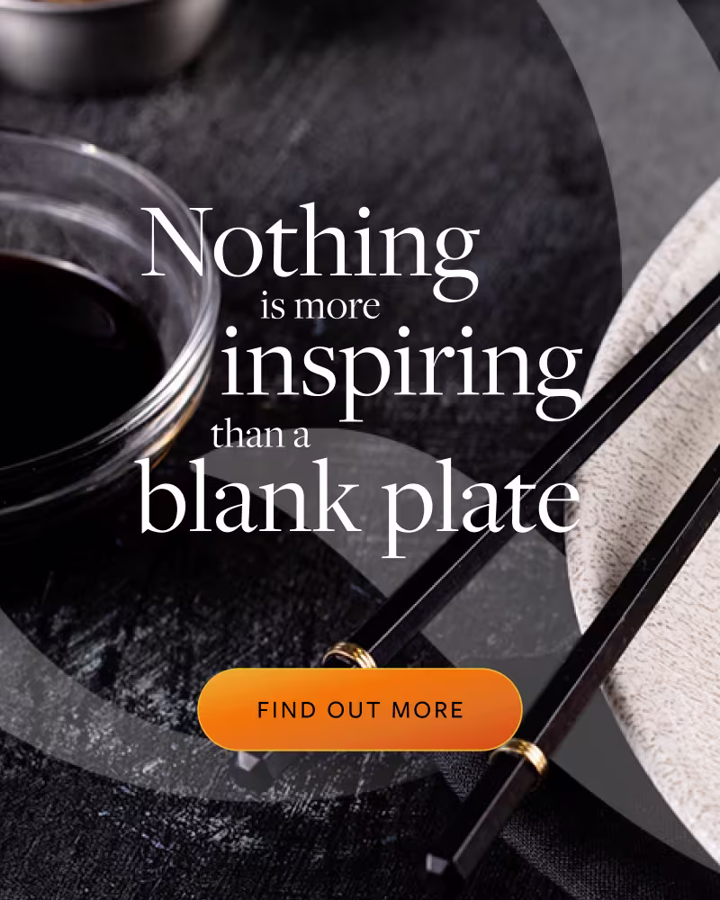 Closer up of chopsticks and soy sauce with text overlayed