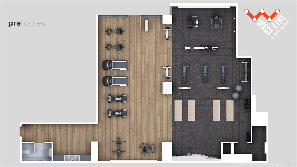 WestLine Condos - 2D Amenity Flatplan - Fitness Centre