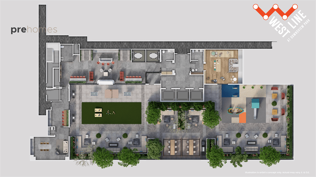 WestLine Condos - 2D Amenit Flatplan - Rooftop