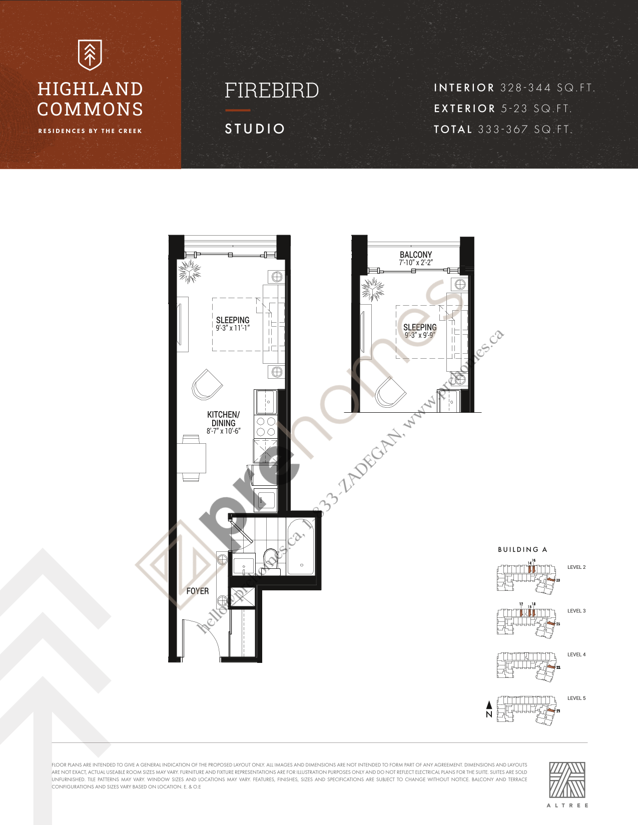 4-Highland Common Condos Floor Plans