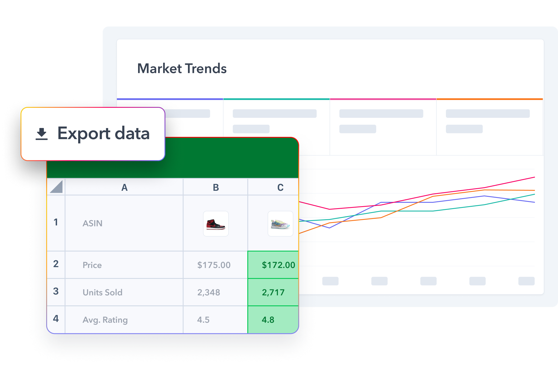 Exports and API available