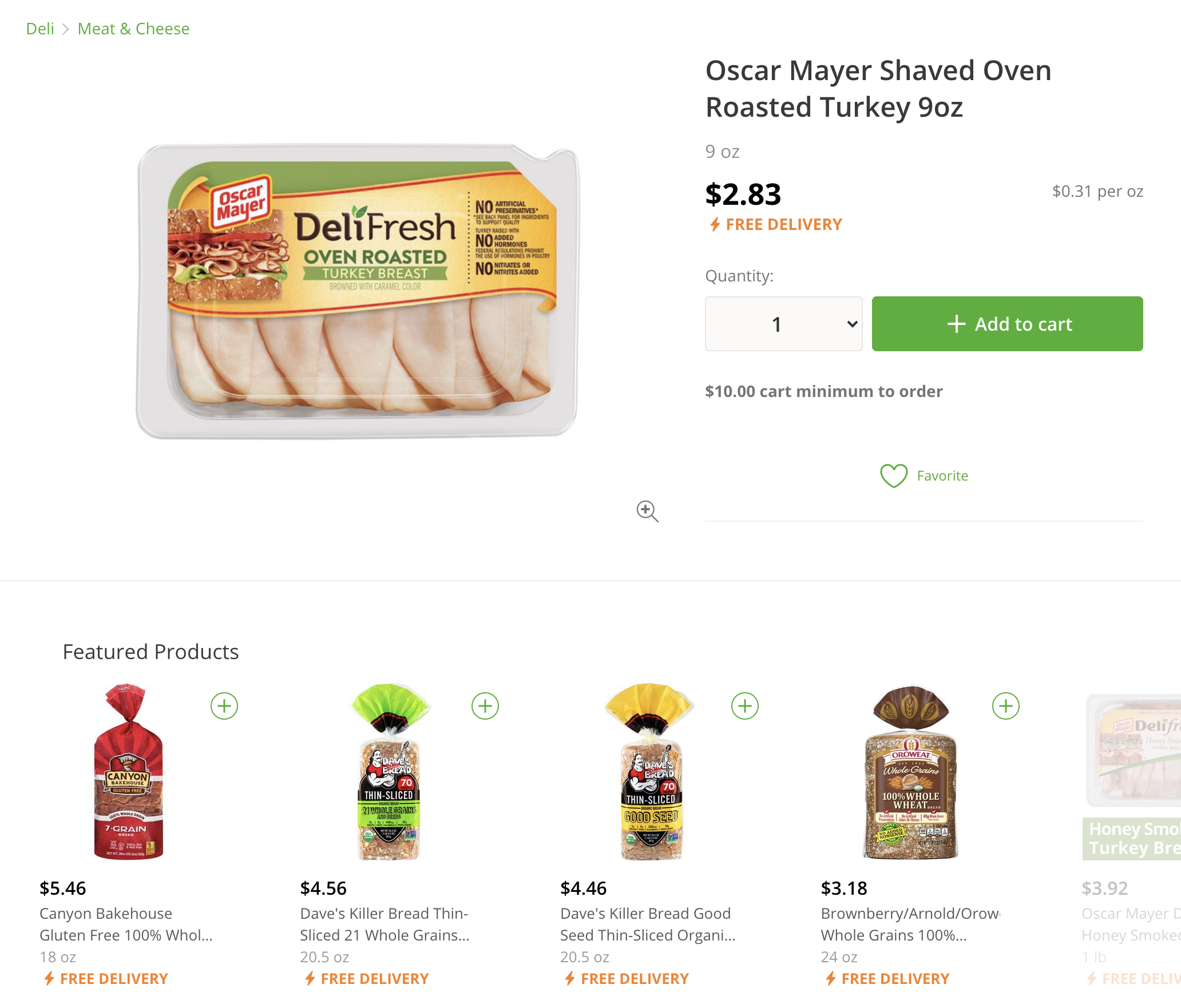 Instacart Featured Ads - Items