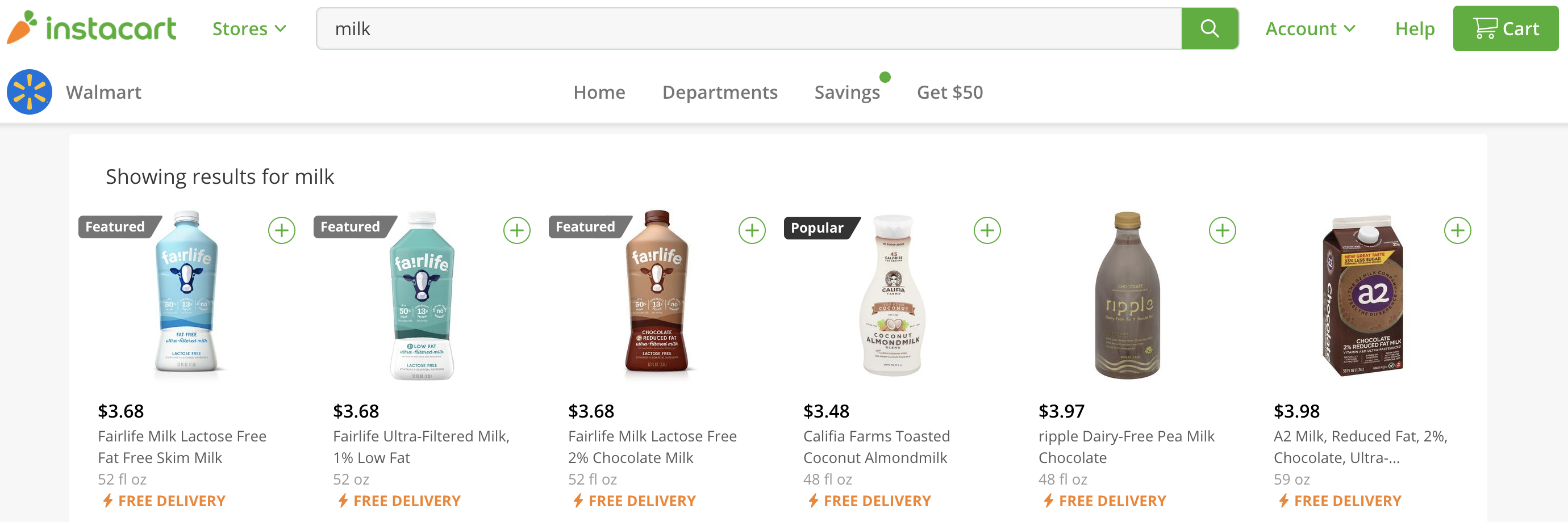 Instacart Featured Products Search Placement