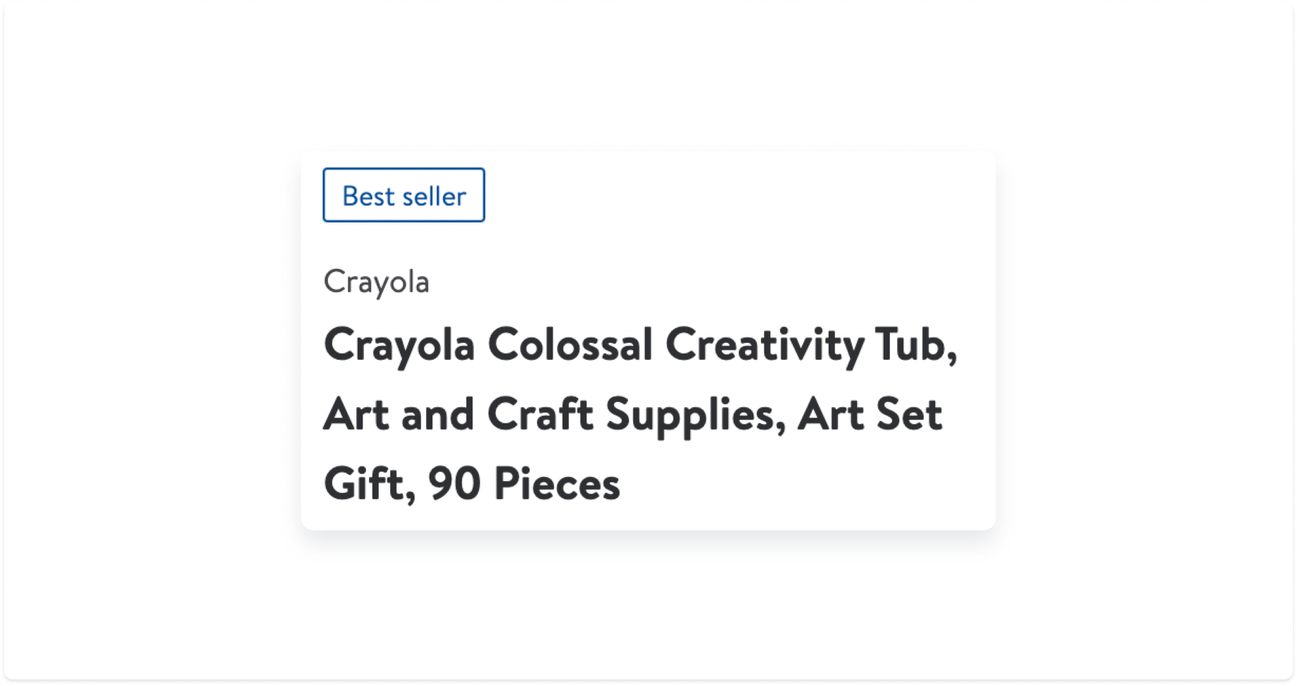 Crayola Colossal Creativity Tub, 90 Pieces
