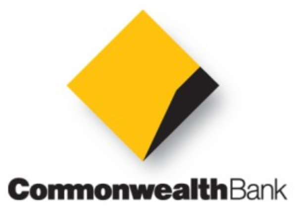 a yellow logo with a black and white logo