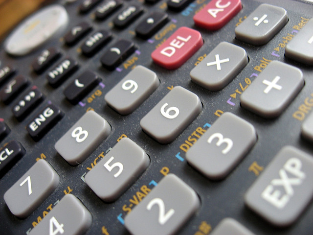a close up of a calculator