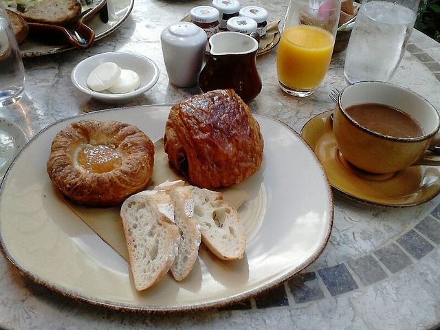 a plate of breakfast