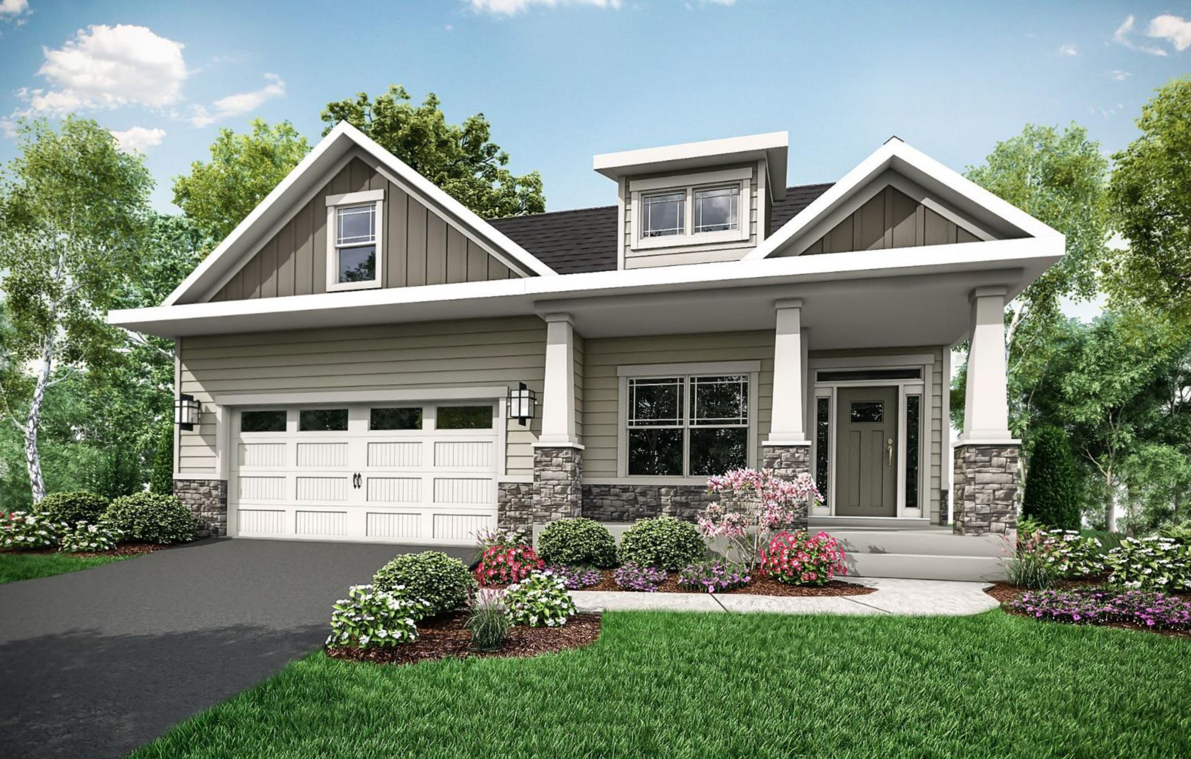 Spruce - Floorplan Rendering (2133 sq. ft.) ? Left Garage ? Rendering - Exterior.jpg 1657910558068