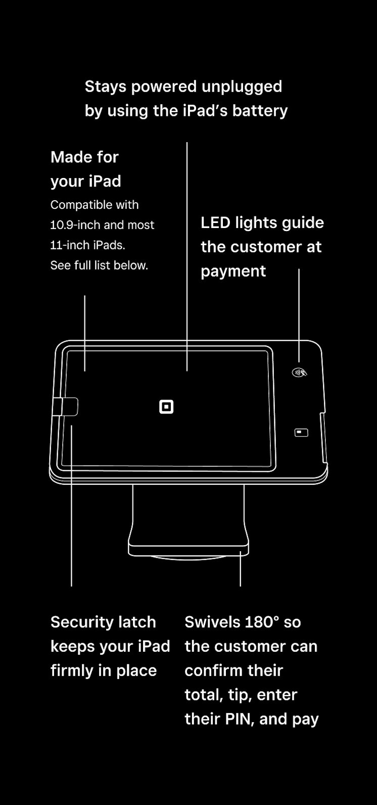 iPad POS stand - Technical Specifications | Square iPad POS stand - Technical Specifications | Square