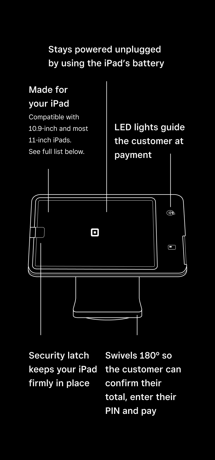 iPad POS stand - Technical Specifications | Square