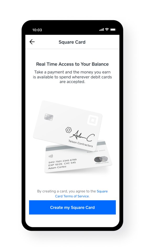 Square Card Business Debit Card For Real Time Access To Balance