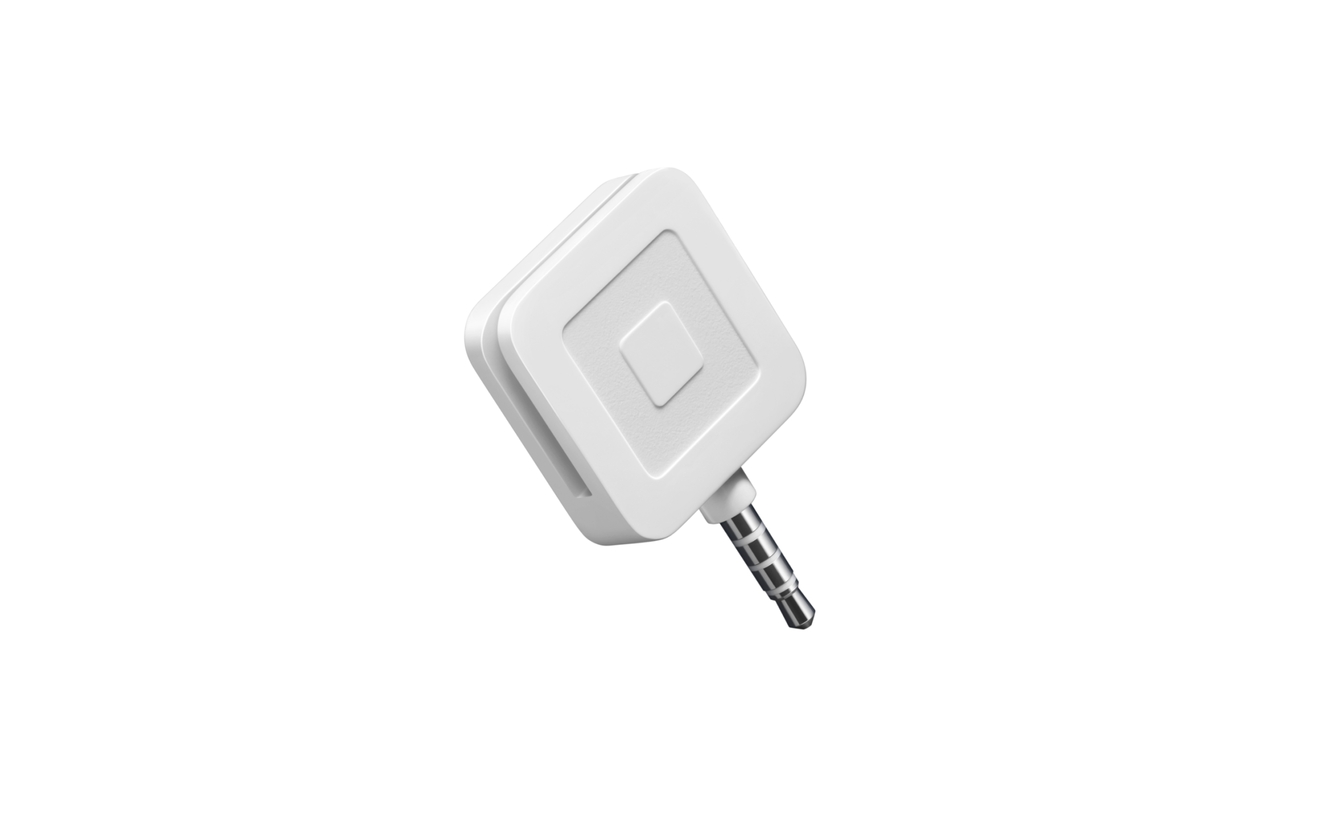 Square White Credit Card Magstripe Reader Smart Phone Headphone Jack 