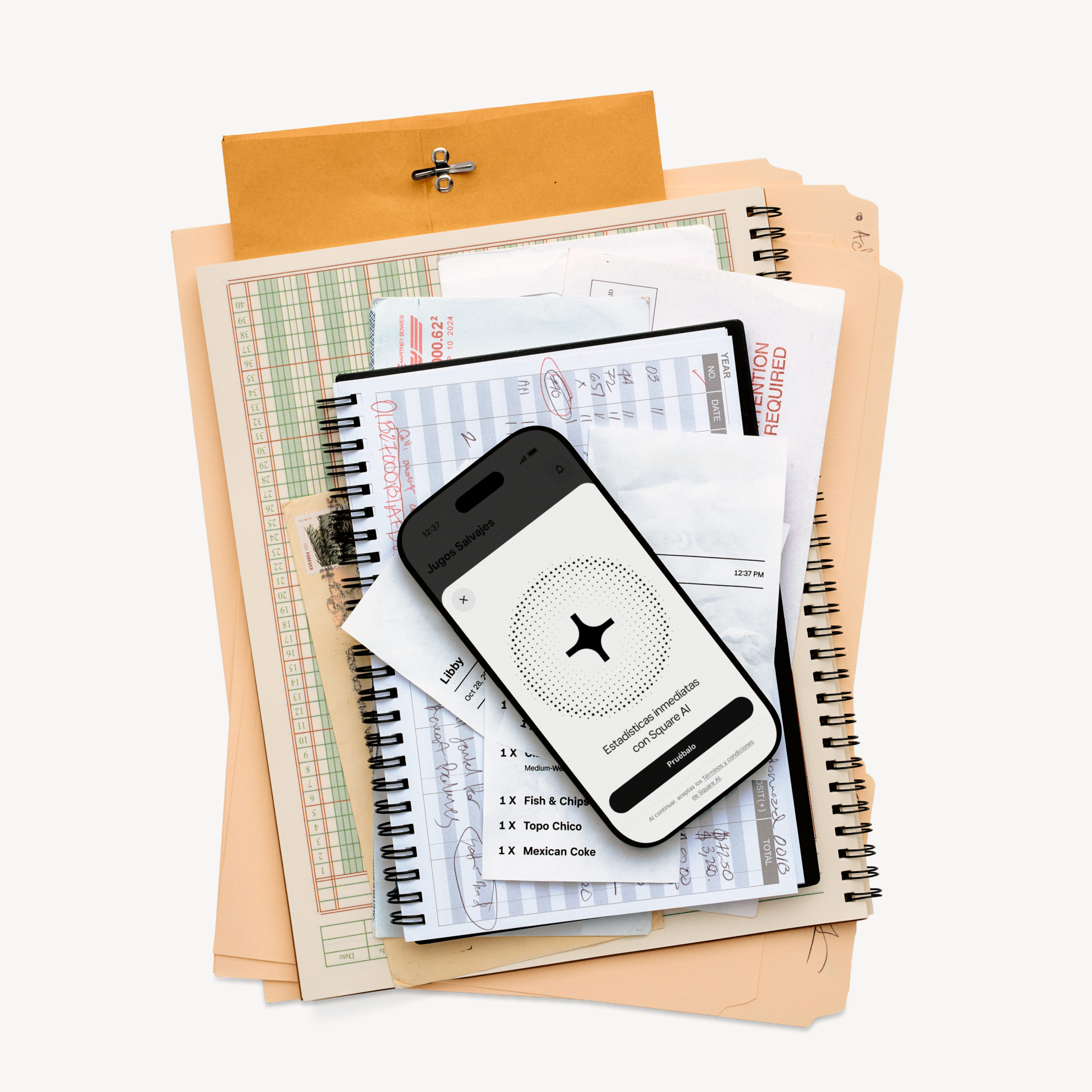 Pago en una Square Terminal. 