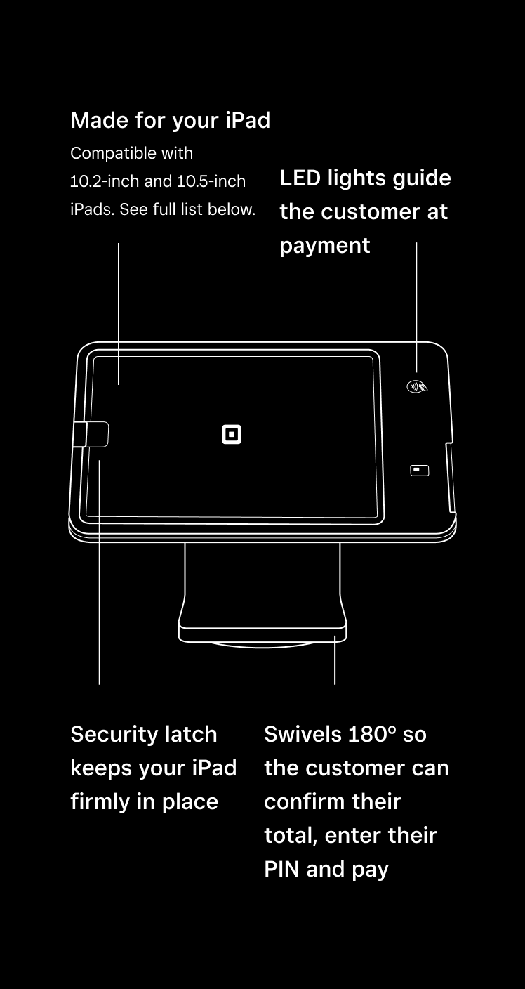 iPad POS stand - Technical Specifications | Square