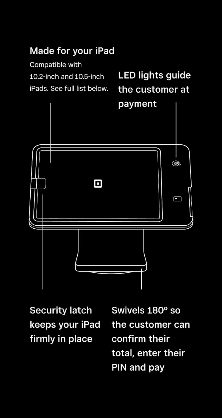 iPad POS stand - Technical Specifications | Square iPad POS stand - Technical Specifications | Square